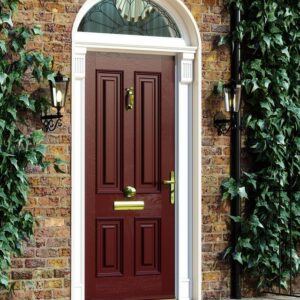 Palladio Entrance Door Burgundy Weatherbar