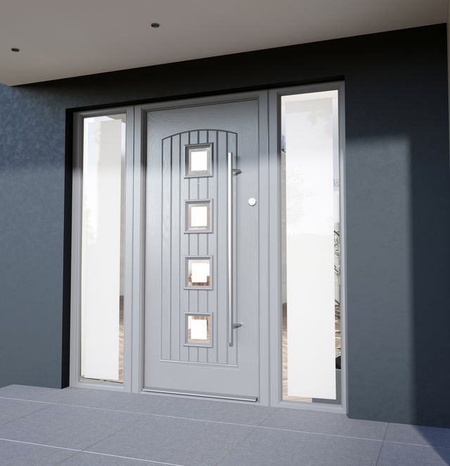 Palladio Entrance Door Sandblast with Interior