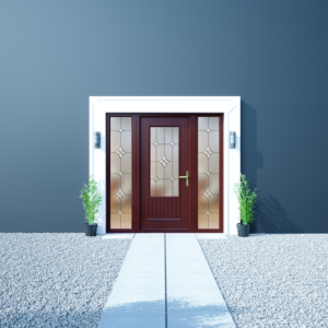 Palladio Entrance Door Cambridge Burgundy